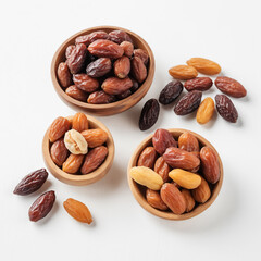 Natural delicious Dates in Clean Background