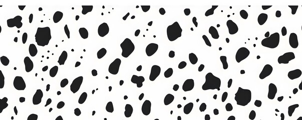 Abstract Black and White Dalmatian Spot Pattern