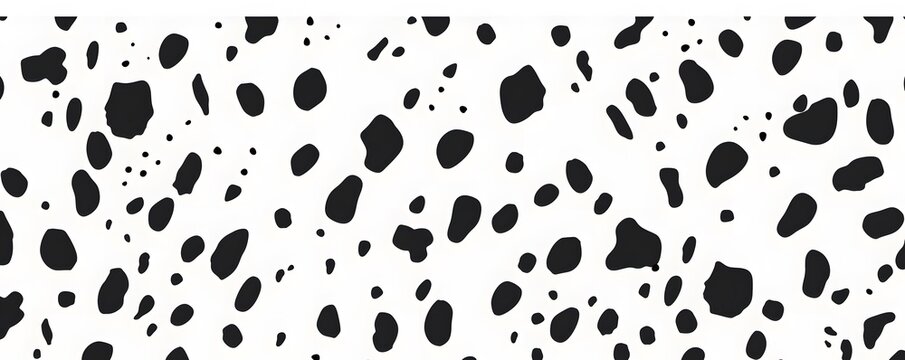 Abstract Black and White Dalmatian Spot Pattern