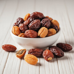 Natural delicious Dates in Clean Background