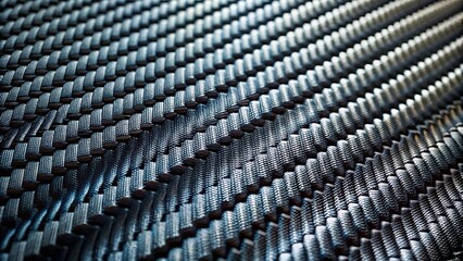 Close-up of carbon fiber composite raw material background showcasing its strength and lightweight properties
