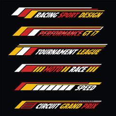 Obraz premium Race best colour decals on black