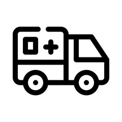 ambulance line icon