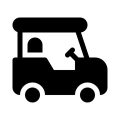 golf cart glyph icon