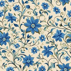 Fototapeta premium flora pattern, daisy flower pattern