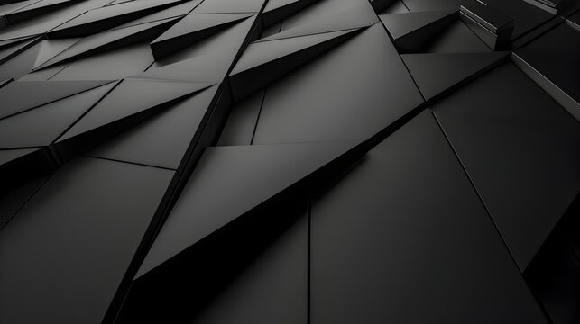 Striking Monochrome Abstract Geometric Pattern with Parallelogram Tiles and Dramatic Lighting