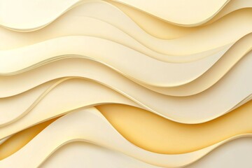 Obraz premium Beige background with paper waves. Vector illustration of a beige-colored background