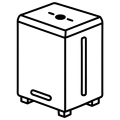 Electric Dehumidifier Art Line Vector