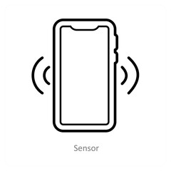 Sensor and motion icon concept