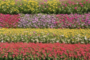 Colorful vertical garden wall