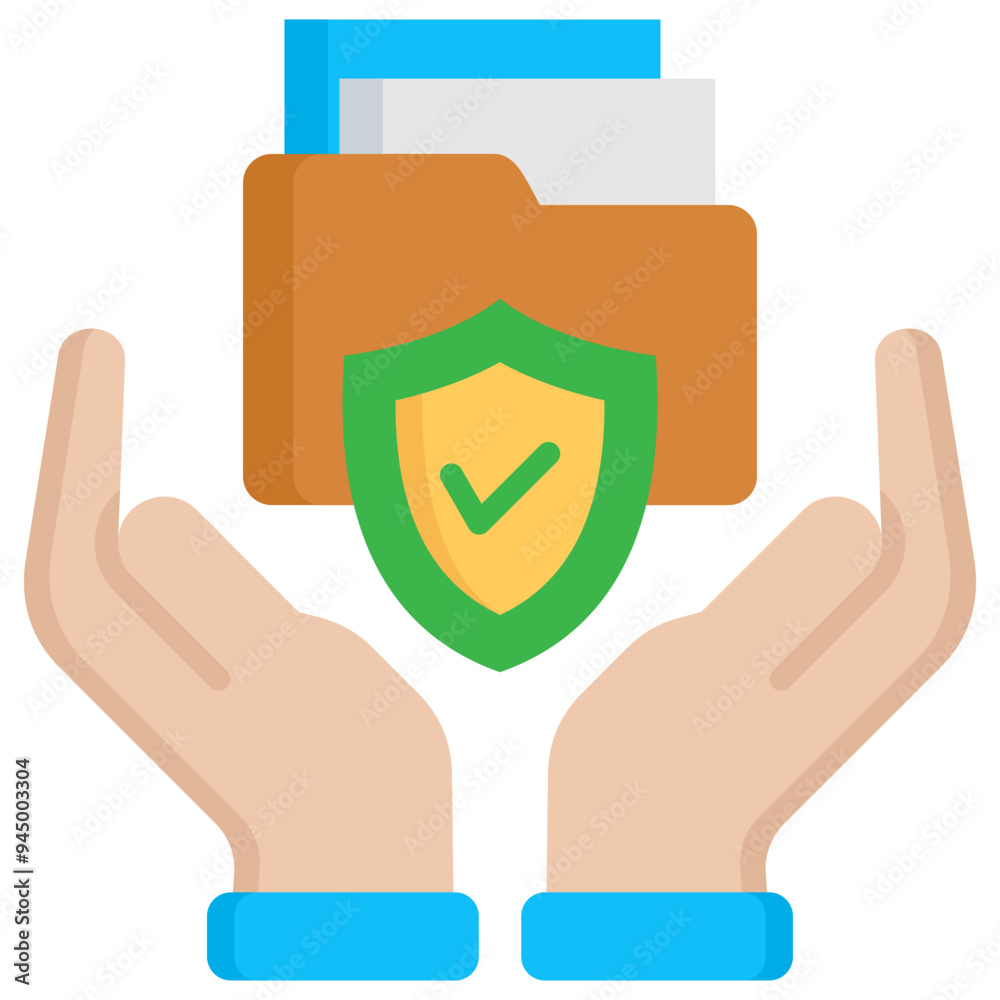 Wall mural data protection icon