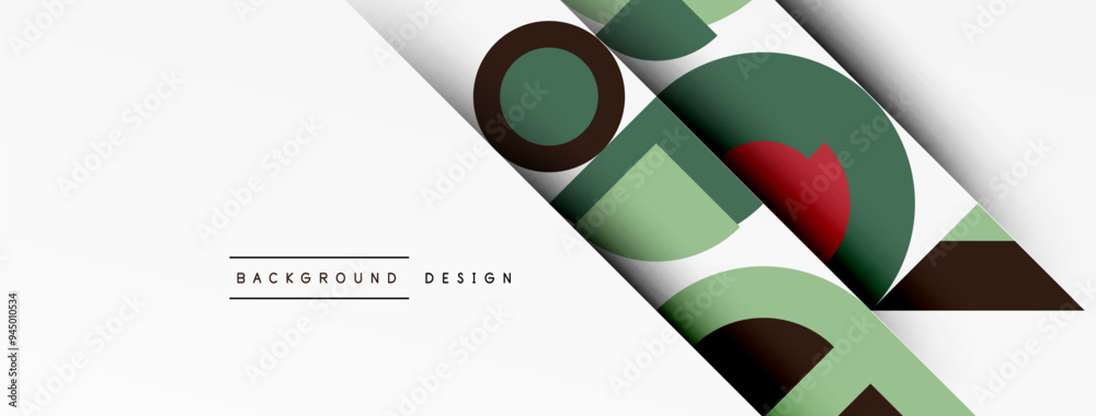 Aufkleber modern geometrical abstract background - circles. business or technology presentation design