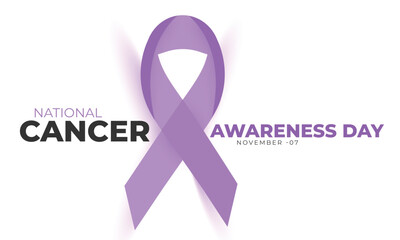 National Cancer awareness day. background, banner, card, poster, template. Vector illustration.