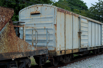 Old trains of Thailand for repair and maintenance