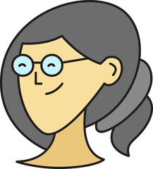 Geek Woman Face Avatar