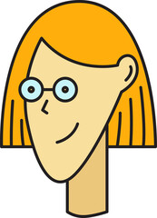 Geek Woman Face Avatar