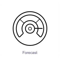 Forecast and weather icon concept