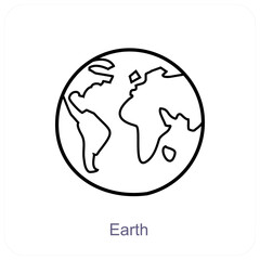 Earth and environment icon concept