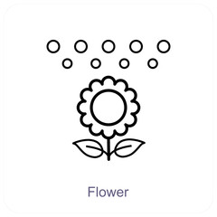 Flower and plant icon concept