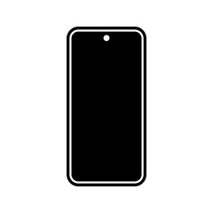phone vector with blank white screen isolated on white background.