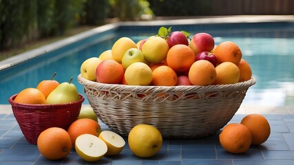 basket of peaches