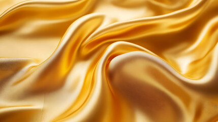 Obraz premium Golden Silk Fabric Drape Smooth Luxury Texture Background