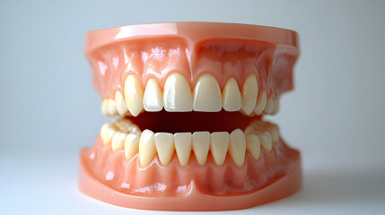 Fototapeta premium Dental Model with Healthy White Teeth Closeup