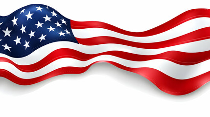 Obraz premium Waving American Flag Stars and Stripes Red White and Blue USA Patriotic Symbol