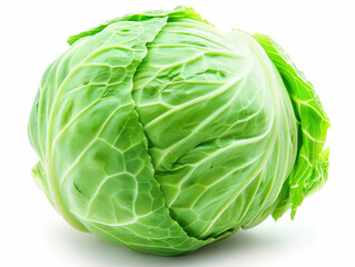 Fototapeta premium fresh cabbage isolated on white background
