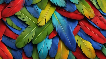 Obraz premium parrot feathers background