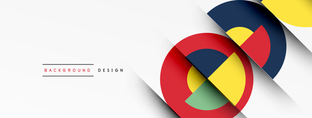 Fototapeta premium Modern geometrical abstract background - circles. Business or technology presentation design