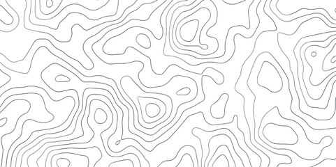 Fototapeta premium Abstract wavy topographic map. Abstract wavy and curved lines background. Abstract geometric topographic contour map background