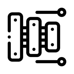percussion xylophone line icon