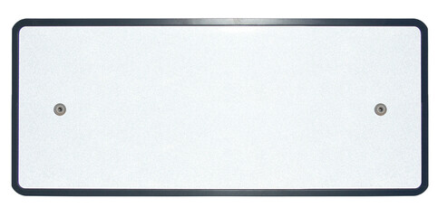 Plaque d’immatriculation vide avec rivets 