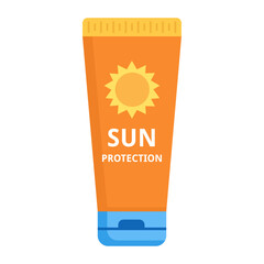 Sun Protection Flat Vector Illustration
