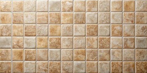 Ceramic tile wall with textured surface for background
