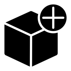 Obraz premium add product, add, product, input product, new product solid or glyph icon