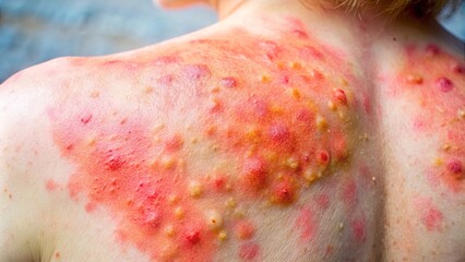 Fototapeta premium A colorful rainbow rash caused by scorching heat, with a focus on finding relief and celebrating comfort