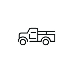 Pickup truck icon. Simple pickup truck icon for social media, app, and web design. Vector illustration.
