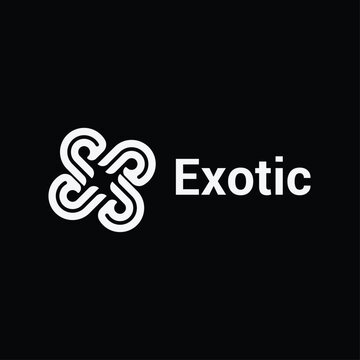 Black and white exotic logo
