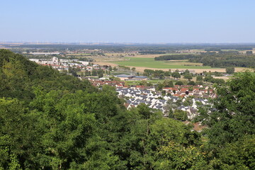 Obraz premium Vue d'ensemble de la ville, ville de Laon, département de l'Aisne, France