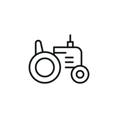 Vintage tractor icon. Simple vintage tractor icon for social media, app, and web design. Vector illustration