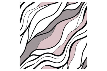 The Serene Wave Pattern is a sophisticated design suitable for textiles, fabric, wallpaper, and wrapping paper, characterized by gentle wave-like shapes and delicate lines.