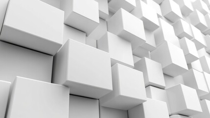 Fototapeta premium Abstract White Cube Wall