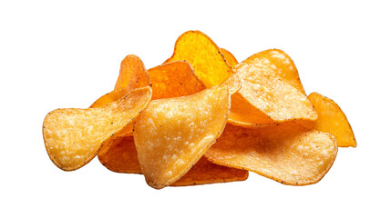 Crispy tortilla chips isolated transparent background