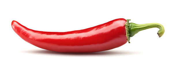Red hot chili pepper isolated on white background