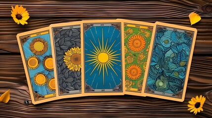 Obraz premium tarot cards on the table 