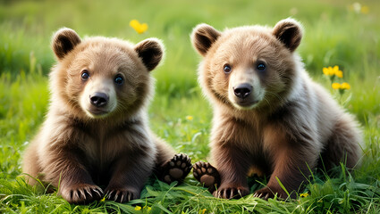 Obraz premium brown bear cubs