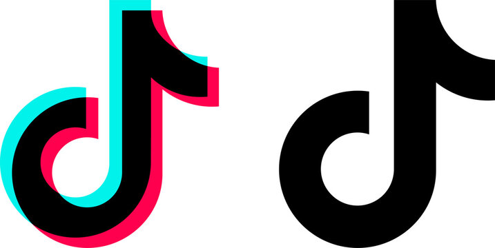 Set of Tik Tok logos