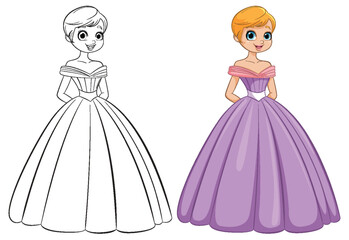 Fototapeta premium Princess Character Illustration
